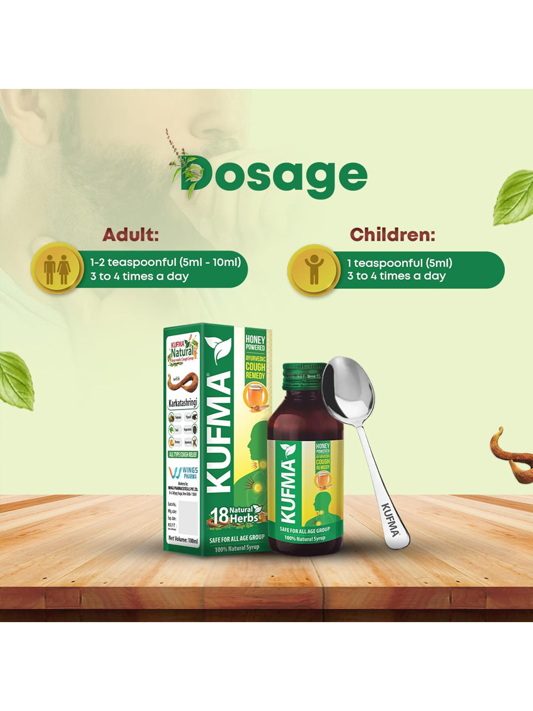 Wings Pharma Kufma Natural Ayurvedic Syrup 100ml