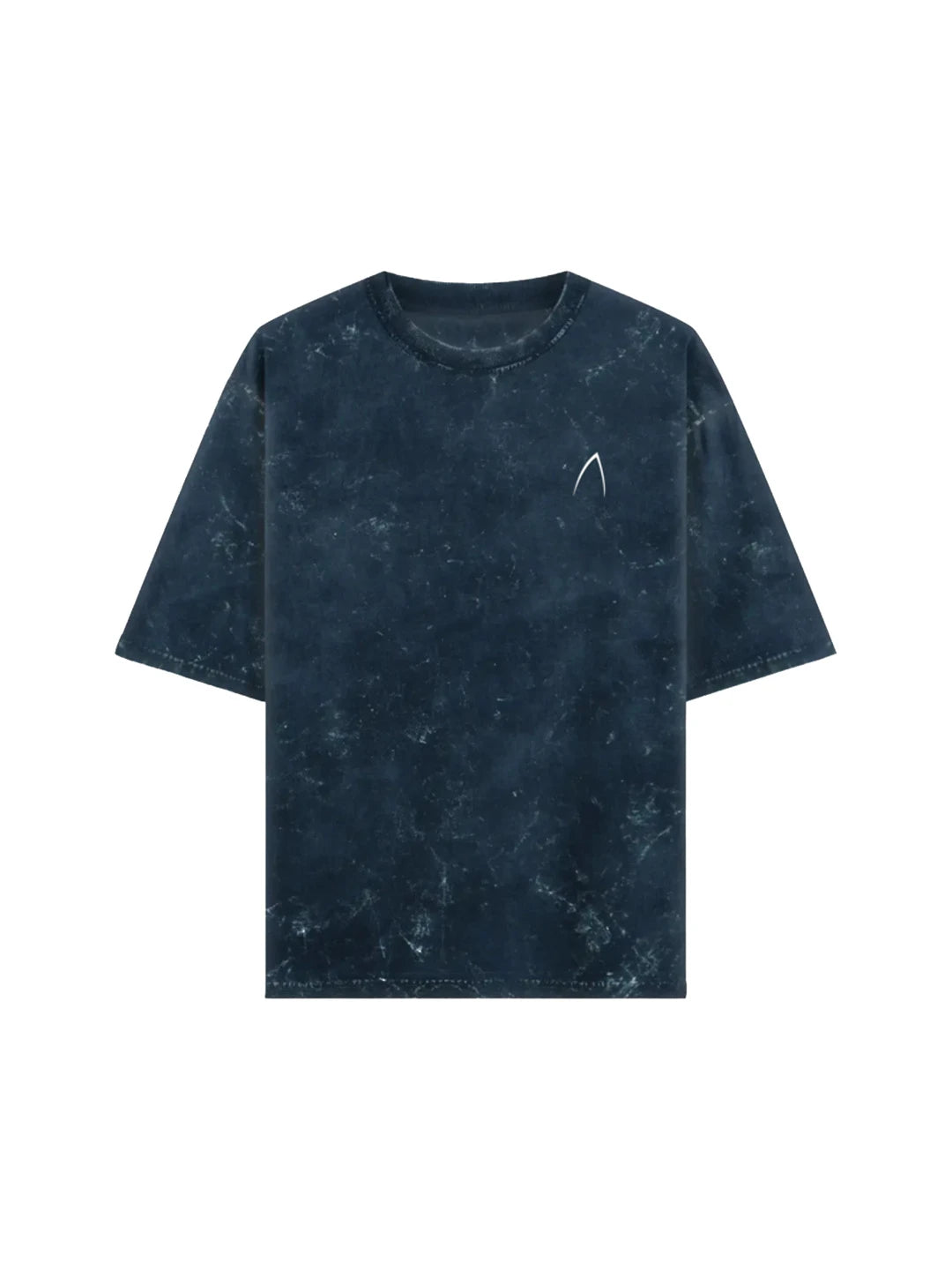 Arya Navy Blue Oversized Zodiac Aries Print Half Sleeve Cotton T-Shirt