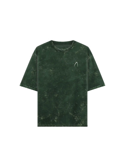 Arya Bottle Green Oversized Zodiac Cancer Print Half Sleeve Cotton T-Shirt
