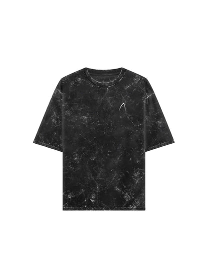 Arya Black Oversized Zodiac Leo Print Half Sleeve Cotton T-Shirt
