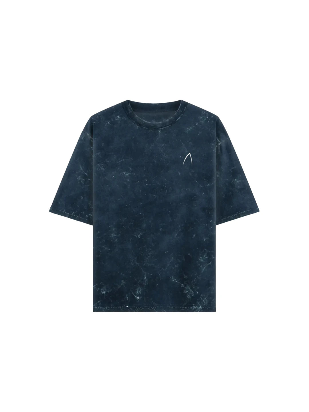 Arya Navy Blue Oversized Zodiac Libra Print Half Sleeve Cotton T-Shirt