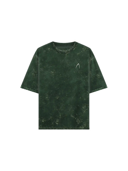 Arya Bottle Green Oversized Zodiac Scorpio Print Half Sleeve Cotton T-Shirt