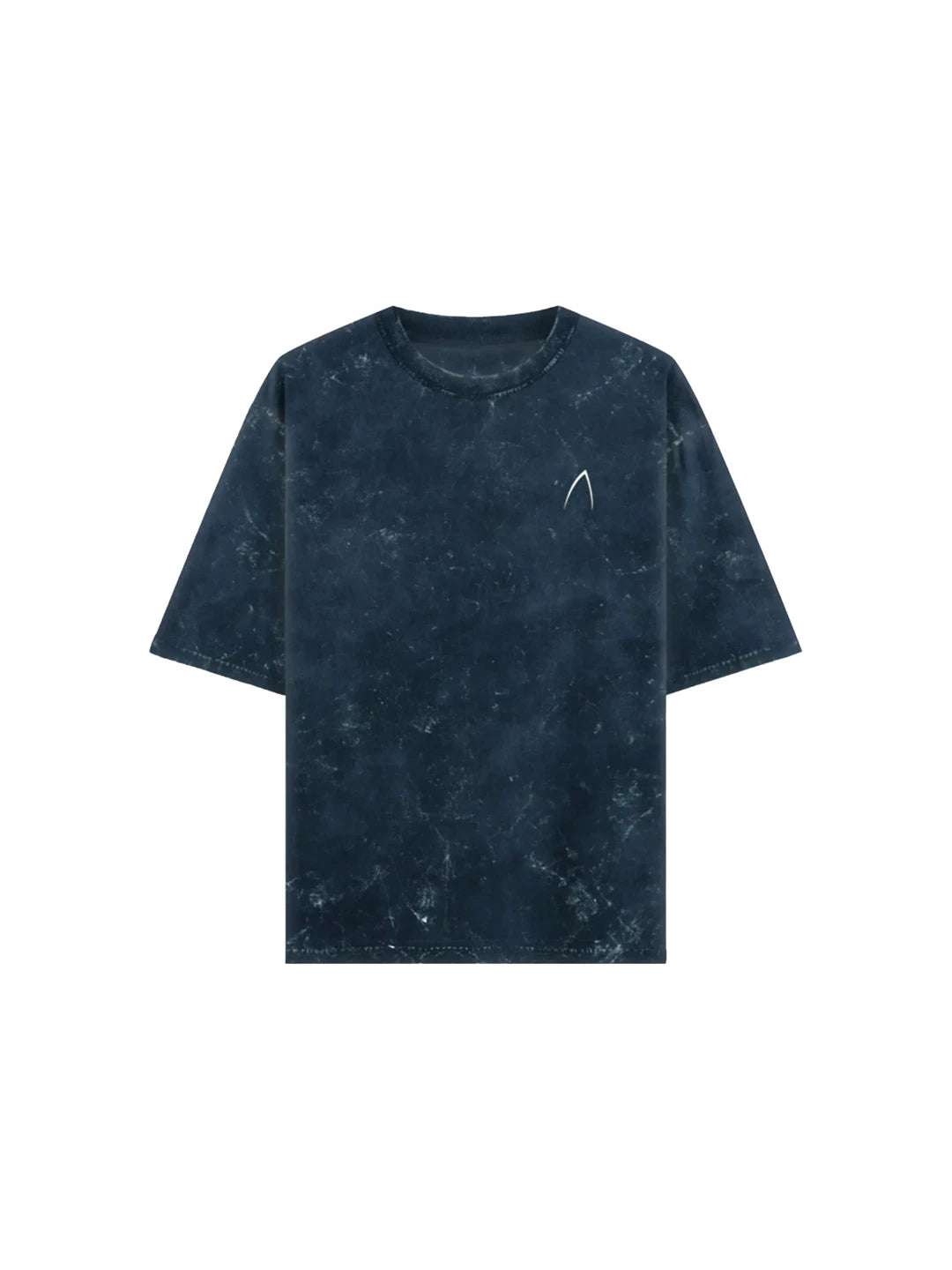 Arya Navy Blue Oversized Zodiac Virgo Print Half Sleeve Cotton T-Shirt